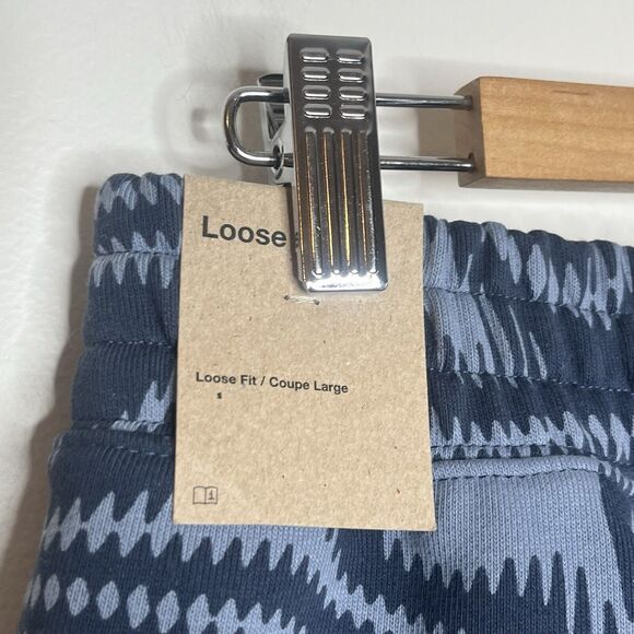 Nike Court Heritage Shorts Blue Geometric Print Womens L Knit Loose Fit - Picture 8 of 9